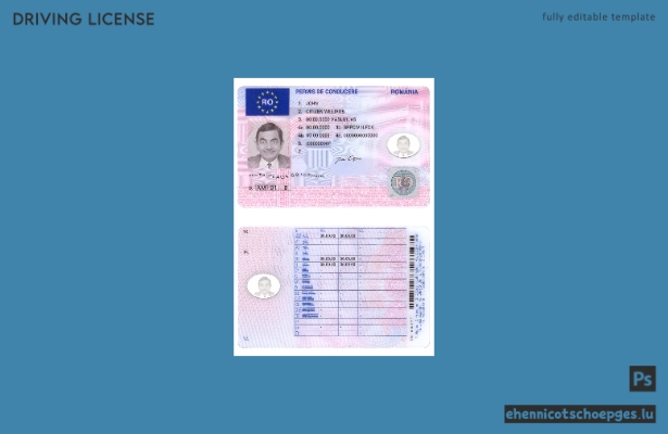 Beispiel für einen rumänischen Führerschein